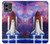 W3913 Colorful Nebula Space Shuttle Hard Case and Leather Flip Case For Motorola Moto G Stylus 5G (2023)