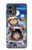 W3915 Raccoon Girl Baby Sloth Astronaut Suit Hard Case and Leather Flip Case For Motorola Moto G Stylus 5G (2023)