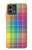 W3942 LGBTQ Rainbow Plaid Tartan Hard Case and Leather Flip Case For Motorola Moto G Stylus 5G (2023)