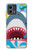 W3947 Shark Helicopter Cartoon Hard Case and Leather Flip Case For Motorola Moto G Stylus 5G (2023)