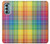 W3942 LGBTQ Rainbow Plaid Tartan Hard Case and Leather Flip Case For Motorola Moto G Stylus 5G (2022)