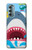 W3947 Shark Helicopter Cartoon Hard Case and Leather Flip Case For Motorola Moto G Stylus 5G (2022)