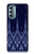W3950 Textile Thai Blue Pattern Hard Case and Leather Flip Case For Motorola Moto G Stylus 5G (2022)