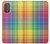 W3942 LGBTQ Rainbow Plaid Tartan Hard Case and Leather Flip Case For Motorola Moto G Power 2022, G Play 2023