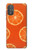 W3946 Seamless Orange Pattern Hard Case and Leather Flip Case For Motorola Moto G Power 2022, G Play 2023