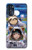 W3915 Raccoon Girl Baby Sloth Astronaut Suit Hard Case and Leather Flip Case For Motorola Moto G 5G (2023)