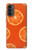 W3946 Seamless Orange Pattern Hard Case and Leather Flip Case For Motorola Moto G52, G82 5G