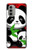 W3929 Cute Panda Eating Bamboo Hard Case and Leather Flip Case For Motorola Moto G51 5G