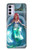 W3911 Cute Little Mermaid Aqua Spa Hard Case and Leather Flip Case For Motorola Moto G42