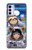 W3915 Raccoon Girl Baby Sloth Astronaut Suit Hard Case and Leather Flip Case For Motorola Moto G42