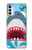 W3947 Shark Helicopter Cartoon Hard Case and Leather Flip Case For Motorola Moto G42