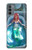 W3911 Cute Little Mermaid Aqua Spa Hard Case and Leather Flip Case For Motorola Moto G31