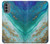 W3920 Abstract Ocean Blue Color Mixed Emerald Hard Case and Leather Flip Case For Motorola Moto G31