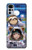 W3915 Raccoon Girl Baby Sloth Astronaut Suit Hard Case and Leather Flip Case For Motorola Moto G22