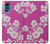 W3924 Cherry Blossom Pink Background Hard Case and Leather Flip Case For Motorola Moto G22