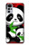 W3929 Cute Panda Eating Bamboo Hard Case and Leather Flip Case For Motorola Moto G22