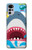 W3947 Shark Helicopter Cartoon Hard Case and Leather Flip Case For Motorola Moto G22