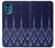 W3950 Textile Thai Blue Pattern Hard Case and Leather Flip Case For Motorola Moto G22