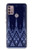 W3950 Textile Thai Blue Pattern Hard Case and Leather Flip Case For Motorola Moto G30, G20, G10