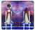 W3913 Colorful Nebula Space Shuttle Hard Case and Leather Flip Case For Motorola Moto G7, Moto G7 Plus
