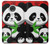W3929 Cute Panda Eating Bamboo Hard Case and Leather Flip Case For Motorola Moto G7, Moto G7 Plus