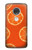 W3946 Seamless Orange Pattern Hard Case and Leather Flip Case For Motorola Moto G7, Moto G7 Plus