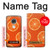 W3946 Seamless Orange Pattern Hard Case and Leather Flip Case For Motorola Moto G7, Moto G7 Plus