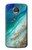 W3920 Abstract Ocean Blue Color Mixed Emerald Hard Case and Leather Flip Case For Motorola Moto Z2 Play, Z2 Force