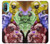 W3914 Colorful Nebula Astronaut Suit Galaxy Hard Case and Leather Flip Case For Motorola Moto E20,E30,E40