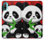 W3929 Cute Panda Eating Bamboo Hard Case and Leather Flip Case For Motorola Moto E20,E30,E40