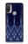 W3950 Textile Thai Blue Pattern Hard Case and Leather Flip Case For Motorola Moto E20,E30,E40