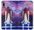 W3913 Colorful Nebula Space Shuttle Hard Case and Leather Flip Case For Motorola Moto E6 Plus, Moto E6s