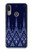 W3950 Textile Thai Blue Pattern Hard Case and Leather Flip Case For Motorola Moto E6 Plus, Moto E6s