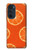 W3946 Seamless Orange Pattern Hard Case and Leather Flip Case For Motorola Edge 30 Pro