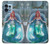 W3911 Cute Little Mermaid Aqua Spa Hard Case and Leather Flip Case For Motorola Edge+ (2023), X40, X40 Pro, Edge 40 Pro