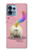 W3923 Cat Bottom Rainbow Tail Hard Case and Leather Flip Case For Motorola Edge+ (2023), X40, X40 Pro, Edge 40 Pro