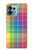 W3942 LGBTQ Rainbow Plaid Tartan Hard Case and Leather Flip Case For Motorola Edge+ (2023), X40, X40 Pro, Edge 40 Pro