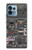 W3944 Overhead Panel Cockpit Hard Case and Leather Flip Case For Motorola Edge+ (2023), X40, X40 Pro, Edge 40 Pro