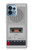 W3953 Vintage Cassette Player Graphic Hard Case and Leather Flip Case For Motorola Edge+ (2023), X40, X40 Pro, Edge 40 Pro