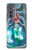 W3911 Cute Little Mermaid Aqua Spa Hard Case and Leather Flip Case For Motorola Edge (2022)