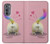 W3923 Cat Bottom Rainbow Tail Hard Case and Leather Flip Case For Motorola Edge (2022)