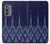 W3950 Textile Thai Blue Pattern Hard Case and Leather Flip Case For Motorola Edge (2022)