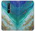 W3920 Abstract Ocean Blue Color Mixed Emerald Hard Case and Leather Flip Case For Nokia 6.1, Nokia 6 2018