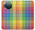 W3942 LGBTQ Rainbow Plaid Tartan Hard Case and Leather Flip Case For Nokia X10