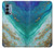 W3920 Abstract Ocean Blue Color Mixed Emerald Hard Case and Leather Flip Case For OnePlus Nord N200 5G