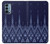 W3950 Textile Thai Blue Pattern Hard Case and Leather Flip Case For OnePlus Nord N200 5G