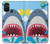 W3947 Shark Helicopter Cartoon Hard Case and Leather Flip Case For OnePlus Nord N10 5G