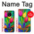 W3926 Colorful Tulip Oil Painting Hard Case and Leather Flip Case For OnePlus 7T