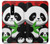 W3929 Cute Panda Eating Bamboo Hard Case and Leather Flip Case For OnePlus 6