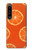 W3946 Seamless Orange Pattern Hard Case and Leather Flip Case For Sony Xperia 1 IV